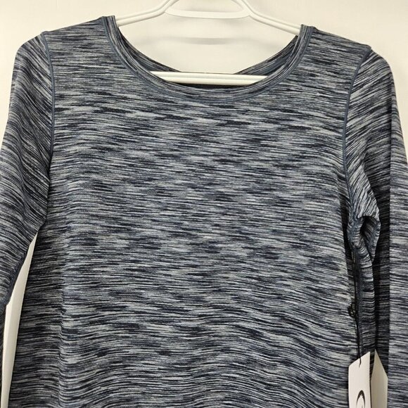 Zyia Active Charcoal Split Back Long Sleeve Top Gray Women's L NEW Athleisure - Picture 3 of 10